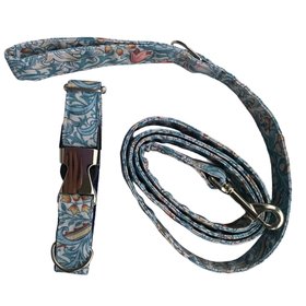 Dog Collar And Lead Set William Morris Golden Lily Design