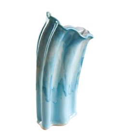 Handmade Blue Stoneware Vase