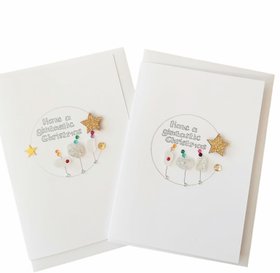 Have A Gintastic Christmas Handmade Sea Glass Christmas Card