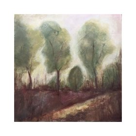 Semi Abstract Original Art Trio Of Trees