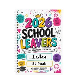 Scool Leavers Hand Made Personalised Notebook