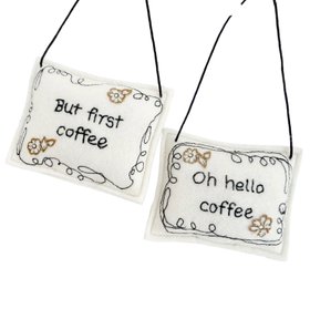 Felt Coffee Lovers Hanging Decoration