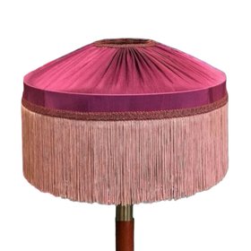 Bespoke Handmade Fuchsia Pink Fabric Tiffany Lampshade
