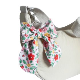 Floral Cotton Bag Bow Charm