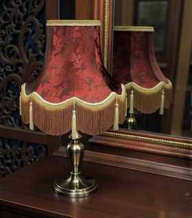 Handmade Burgundy Red Paisley Print Lampshade
