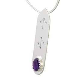 Sterling Silver Hallmarked Amethyst Pendant