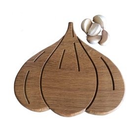 Handmade Solid Oak Garlic Chopping Board