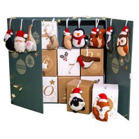 Advent Calendar With 12 Handmade Christmas Tree Decorations