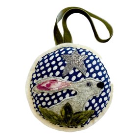 Applique Hanging Hare Decoration Christmas