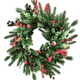 Handmade Traditional Christmas Berry Door Wreath