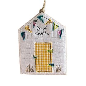 Sand Castle Beach Hut Handmade Hanging Decoration