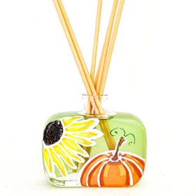 Hand Painted Sunflower & Pumpkin Reed Diffuser