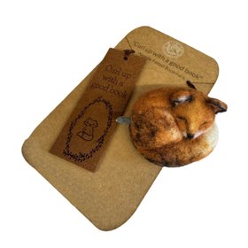 Handmade Fox Bookmark With Needle Felted Wool Fox