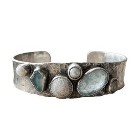 Beachcomber Treasure Bangle Handcrafted Silver