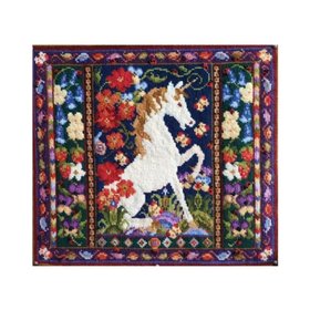 Beautiful Unicorn’s Meadow Tapestry Kit To Sew Yourself