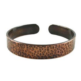 Copper Bangle With Hammered Texture