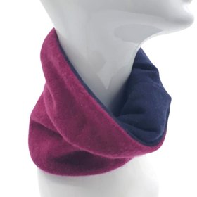 Reversible Cashmere Neck Warmer  Burgundy And Navy
