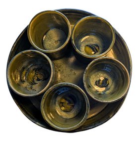 Handmade Condiment Set Glazed Ceramic
