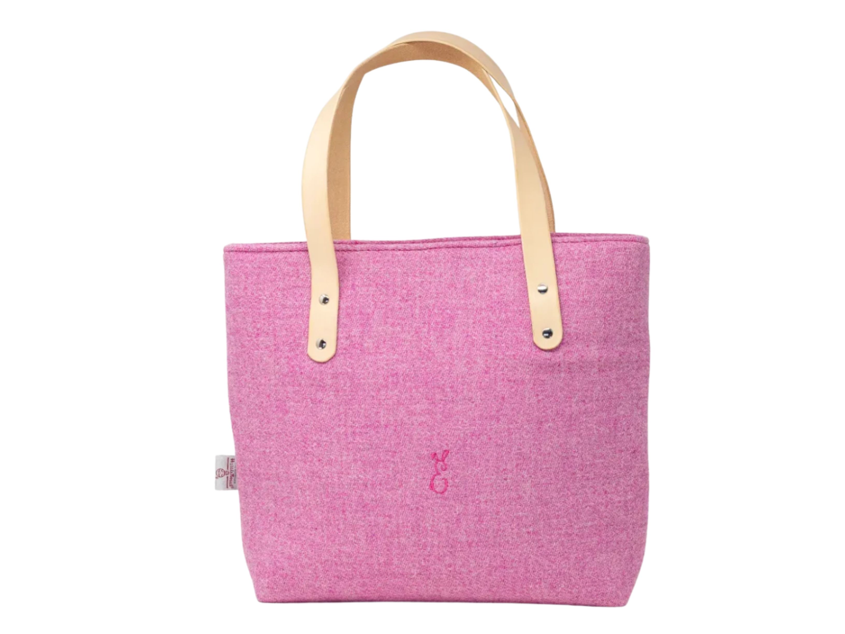 Harris Tweed® Tote Bag Pink Handmade UK