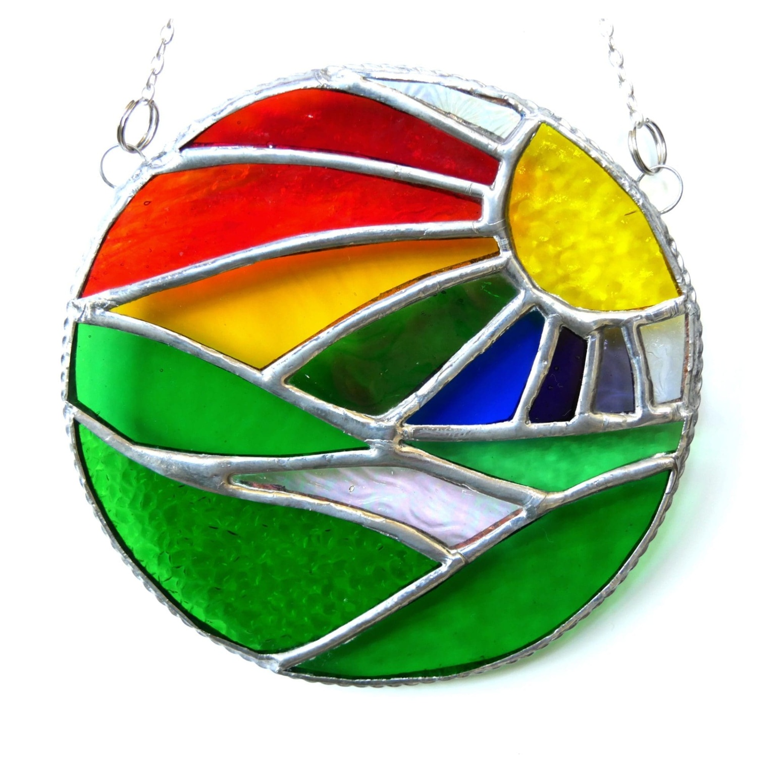 Rainbow New Day Glass Stained Glass Suncatcher