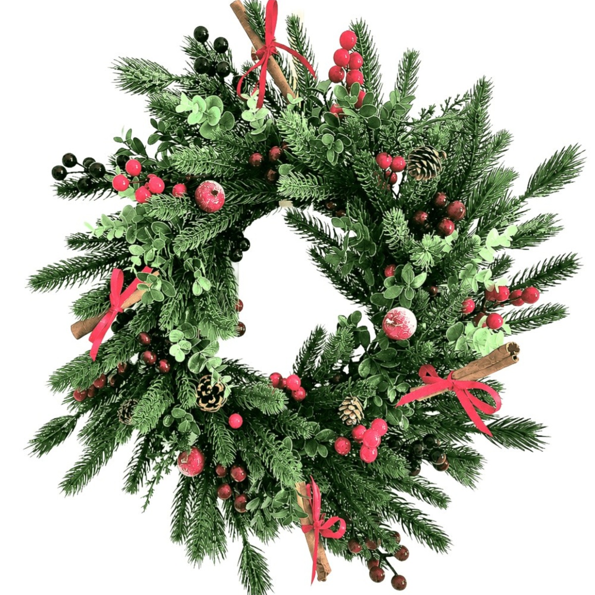 Handmade Traditional Christmas Berry Door Wreath