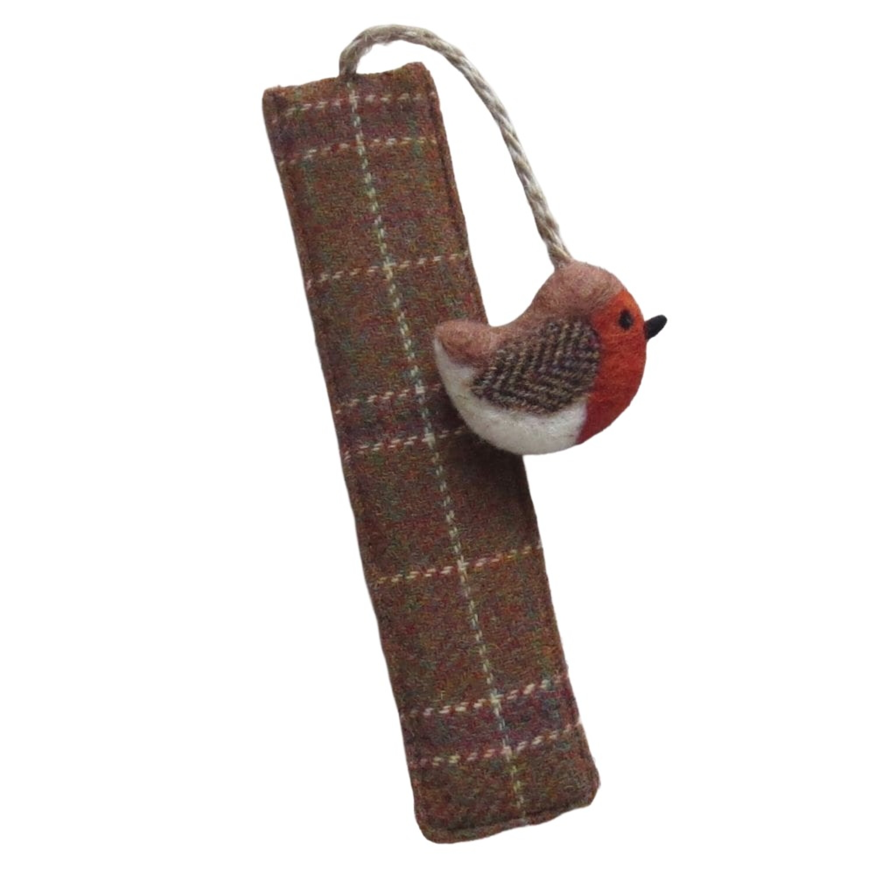 Robin Bookmark Needle Felted By Hand In Wool And Tweed