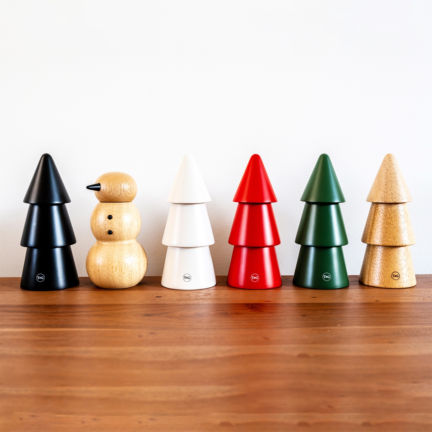 T&G Christmas Salt & Pepper Mills