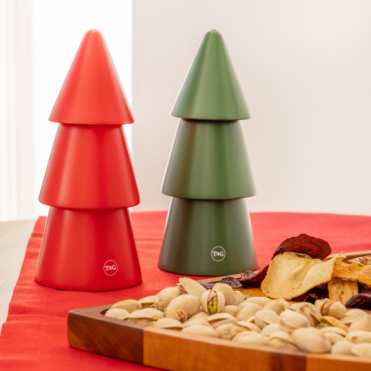 T&G Christmas Tree Salt & Pepper Mills