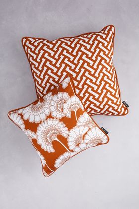 Image of Duet of Cotton Cushions Keeling Chevron Throw Pillow Cover