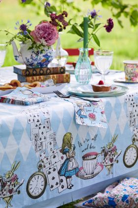 Alice in Wonderland Paper Table Cover