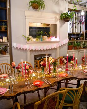 Pink Hen Party Bridal Shower Heart Garland