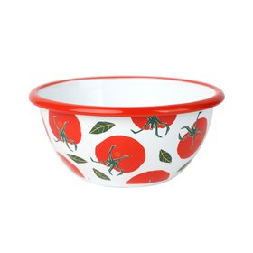 Tomato Red Enamel Bowl