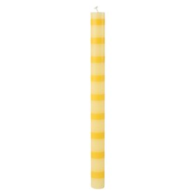 yellow Stripy Dinner Candle