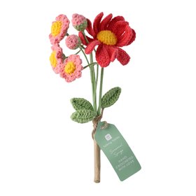 Pink Daisy Crochet Sprigs