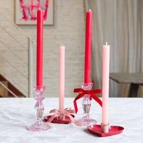 Valentine's Candles and Candle Holders