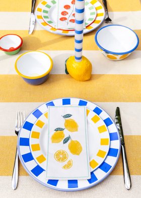 Al Fresco Lemon Tablescape