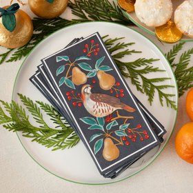 Partridge & Pear Paper Napkins