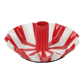 Red Stripe Candle Holder