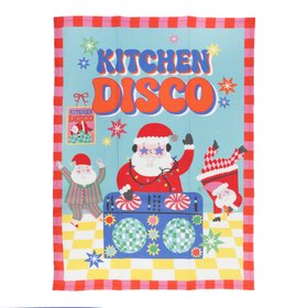 Santa Disco Tea Towel