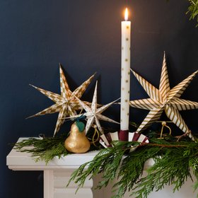 Gold Stars Christmas Decorations