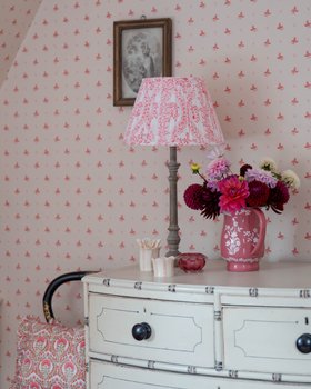 Pink Rosalie Gathered Lampshade 30cm