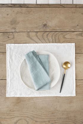 Dusty Blue Linen Napkin Set Of 2