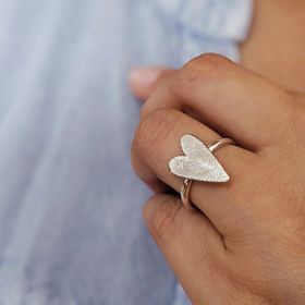 Fingerprint Heart Ring
