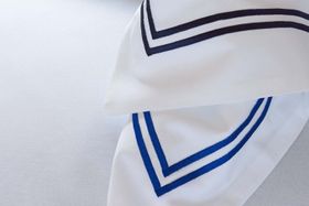 The Cotton Poet Pillowcases, Provence Blue & Navy