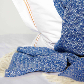 Henham Bed Throw, Provence Blue