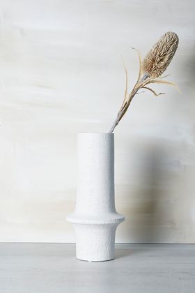 Broste Copenhagen - Arlid Medium Textured White Vase