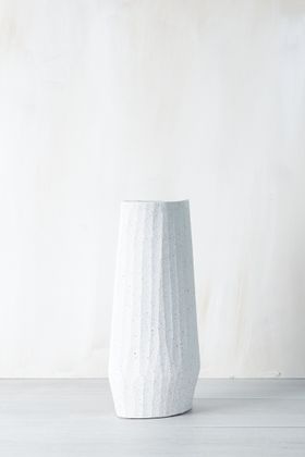 Broste Copenhagen - Soph Large Textured White Vase