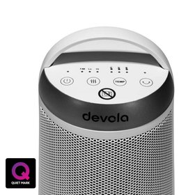 Devola DVSFH15WS White & Silver 1500W Portable Ceramic Fan Heater