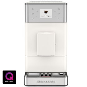 KitchenAid Fully Automatic Porcelain White Espresso Machine KF3 with Iced Coffee