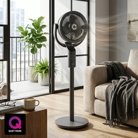 Devola DVPF8DCB Grey Platinum Low Noise 8 Inch Pedestal Air Circulator